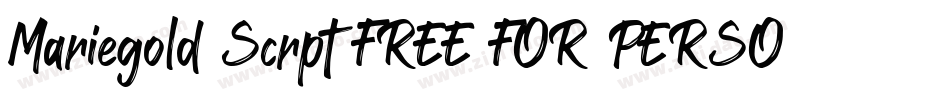 Mariegold Scrpt FREE FOR PERSONAL USE字体转换